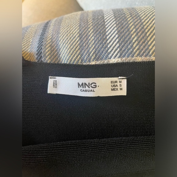 Mango MNG Black Sheer-Sleeve Bodycon Dress Size Small - Picture 9 of 12